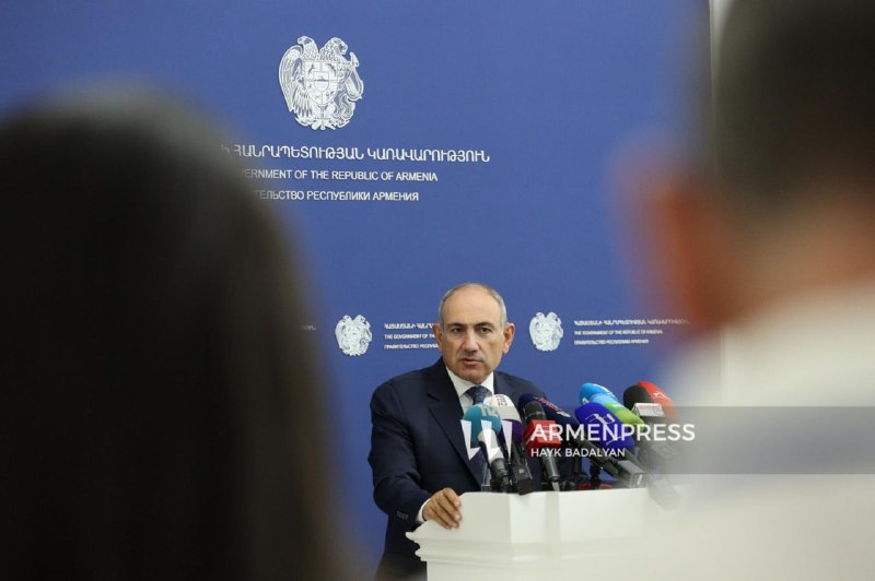 Премьер-министр Армении Никол Пашинян на брифинге 9 июля, Чаренцаван