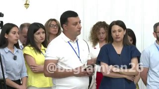 Никол Пашинян на брифинге после заседания правительства, Чаренцаван