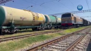Железнодорожный состав с пшеницей и пропаном на станции Баладжары