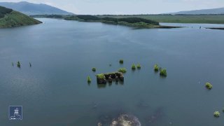 Водохранилище в Армении, заполненное водой