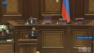 Ваагн Алексанян выступает в Национальном собрании Армении, Чаренцаван
